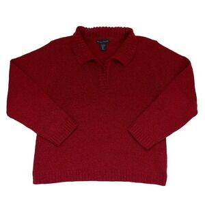 Karen Scott Knit Sweater Top Women's‎ Size XL Red Black Heather